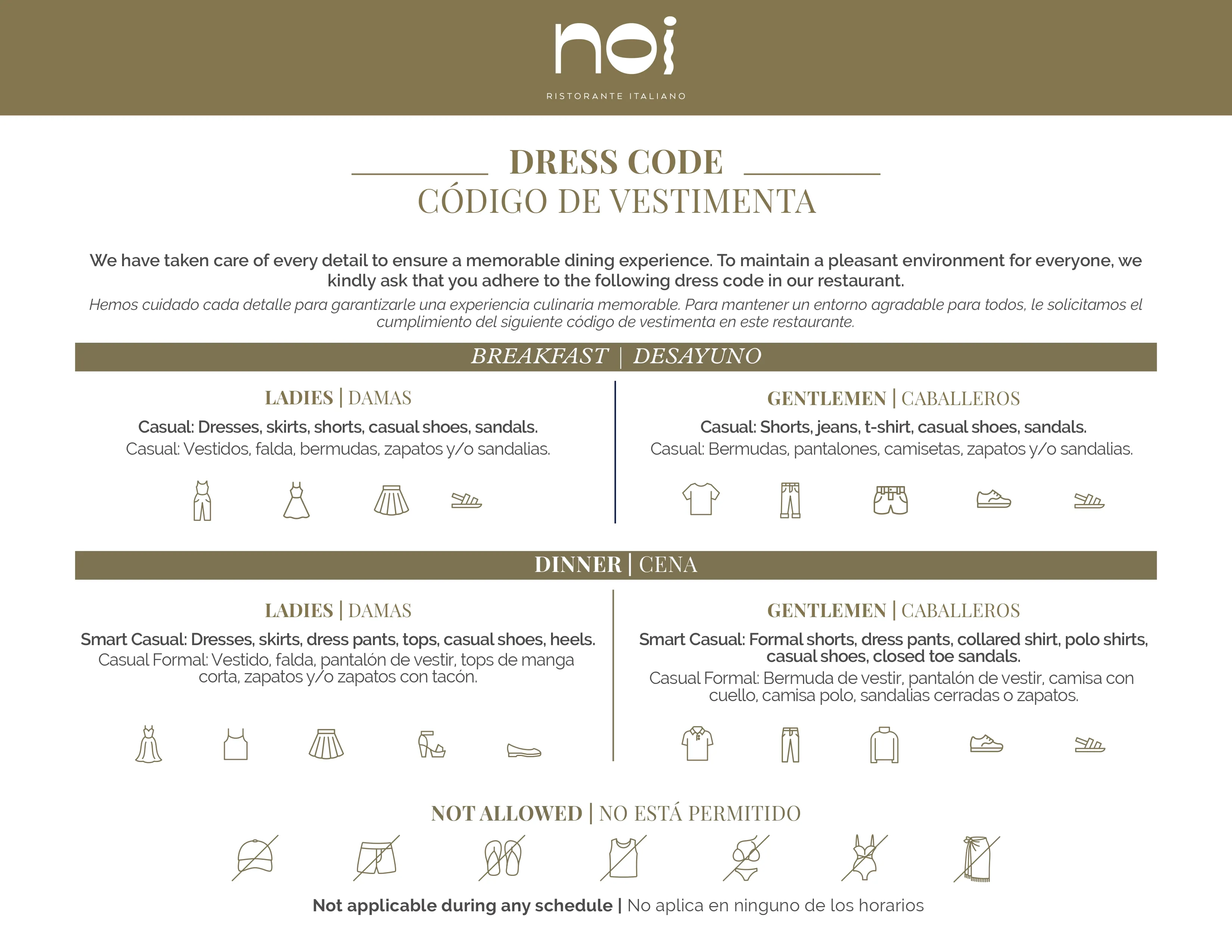 Código de Vestimenta del Restaurante