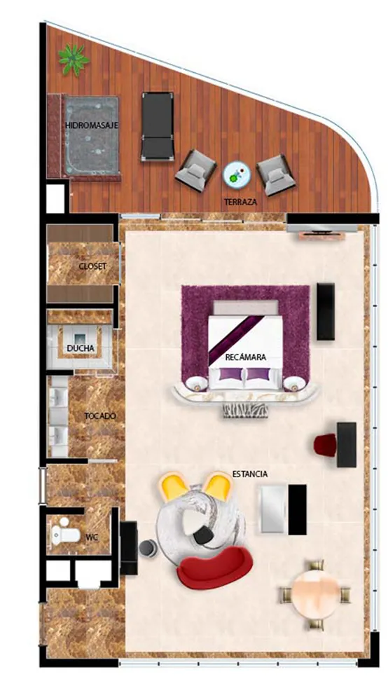 Floor plan MOUSAI Master Suite South