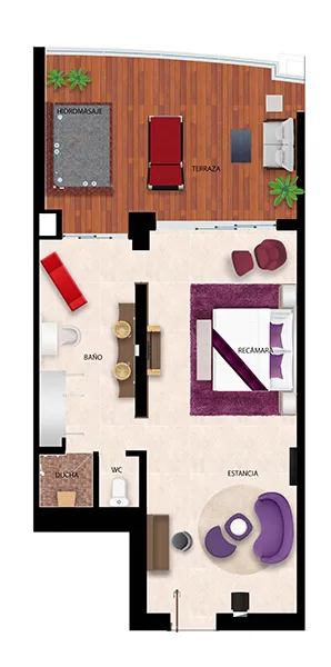 Floor plan MOUSAI Suite North