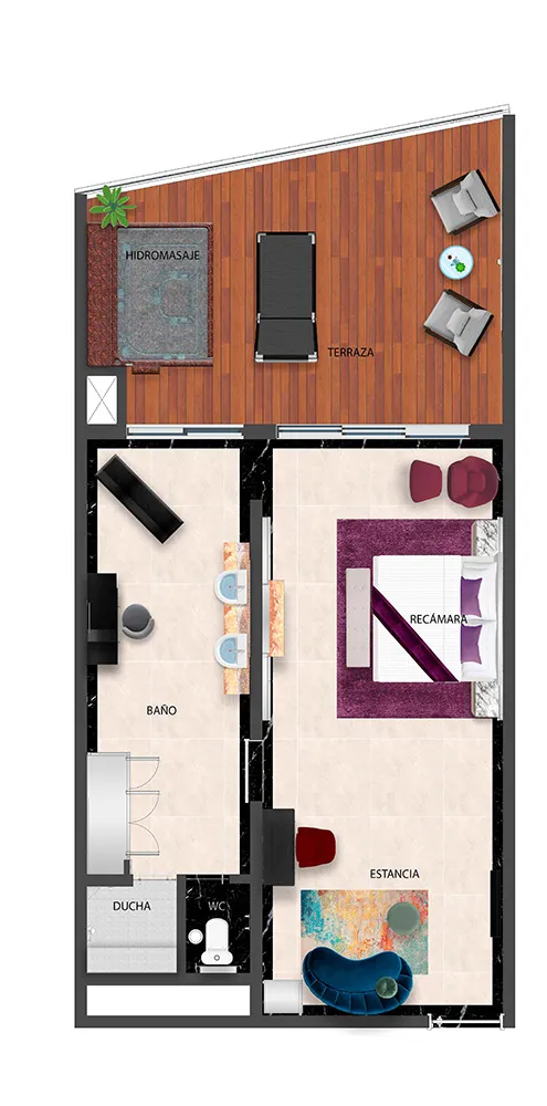 Floor plan MOUSAI Suite South