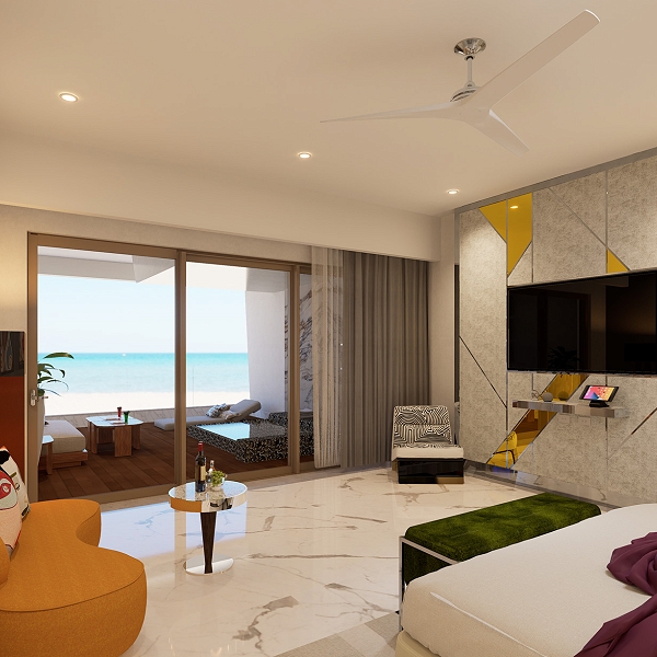 two suites conected hotel mousai cancun